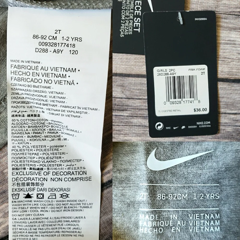 Nike Little Girls Heart Logo Graphic Tee & Shorts Set - Picture 7 of 11